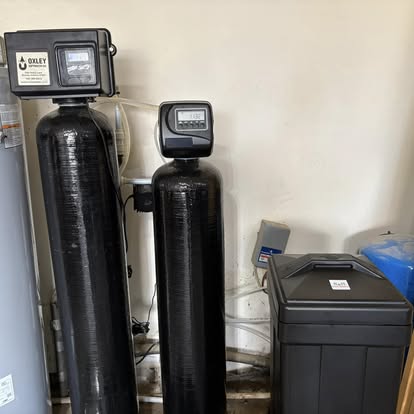 Another monitored softener setup with brine tank